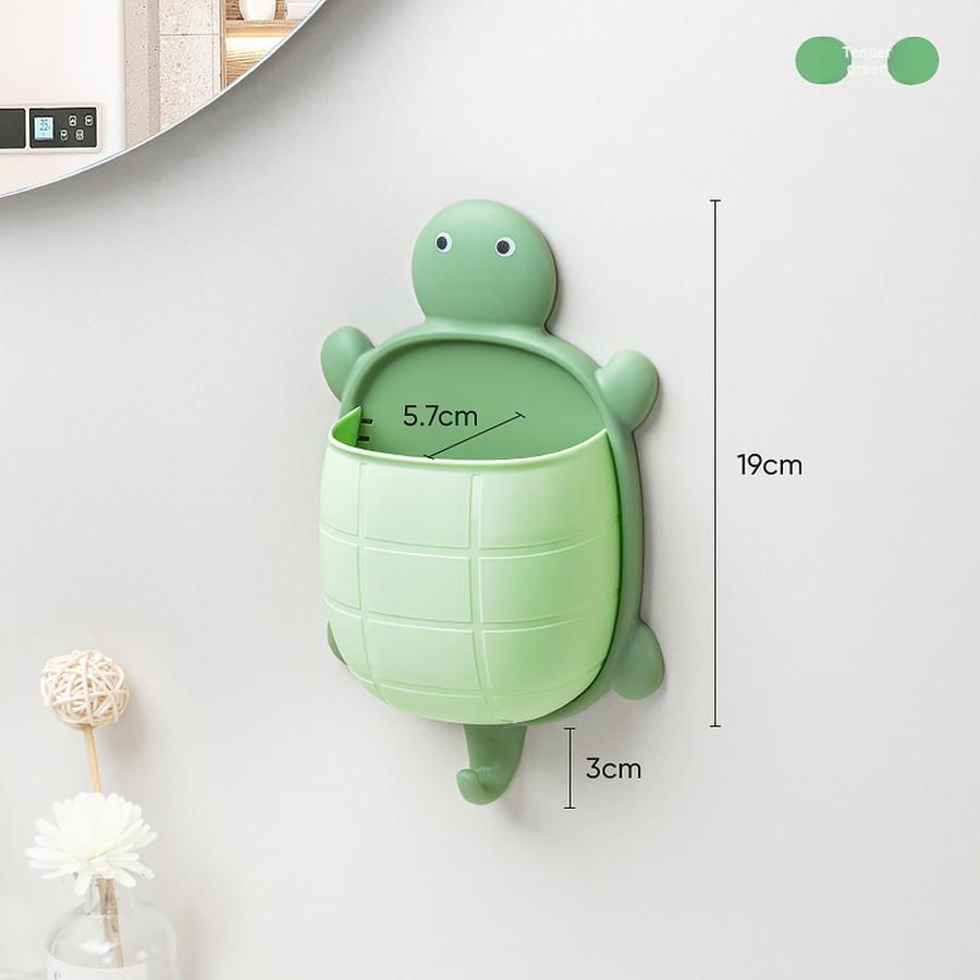 New Turtle Shelf Cosmetic Organizer Storage Box for Bedroom Bathroom Toothbrush Bedside Phone Wall Mount