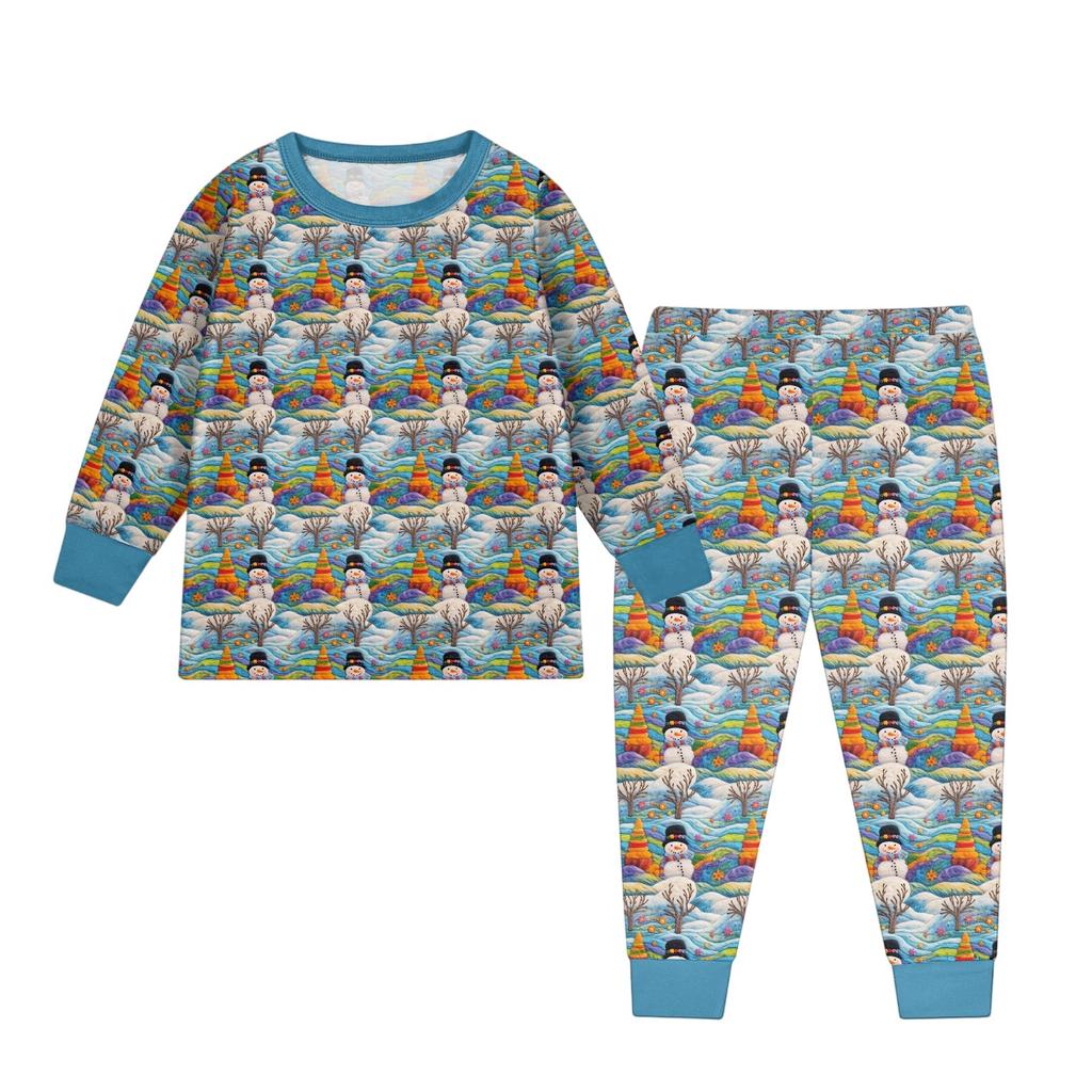 Children's Fashion Suit Skirt Round Neck Long Sleeve Top Pants