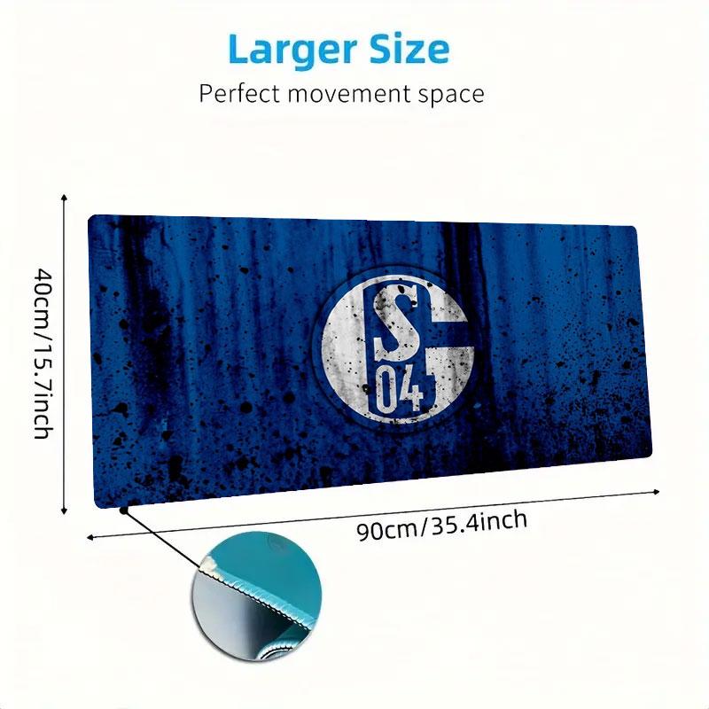 FC Schalke 04 Large Size Mouse Pad Large Gaming Table Cushion Non-slip Laptop Tablet Big Mousepad XXL Mat Mini PC Playmat With Lock edge