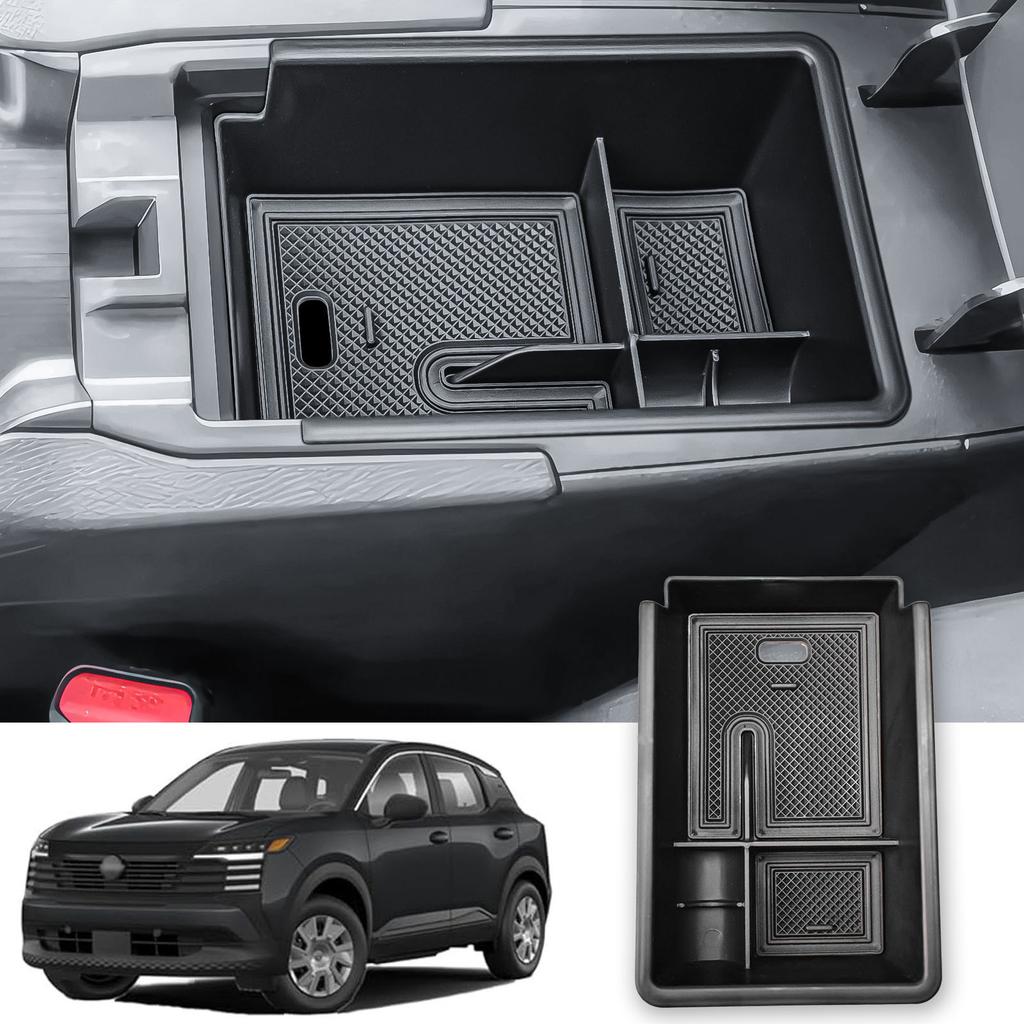 Center Console Storage Tray for 2025 Nissan Kicks Accessories Center Console Organizer Armrest Box Storage Interior Accessories