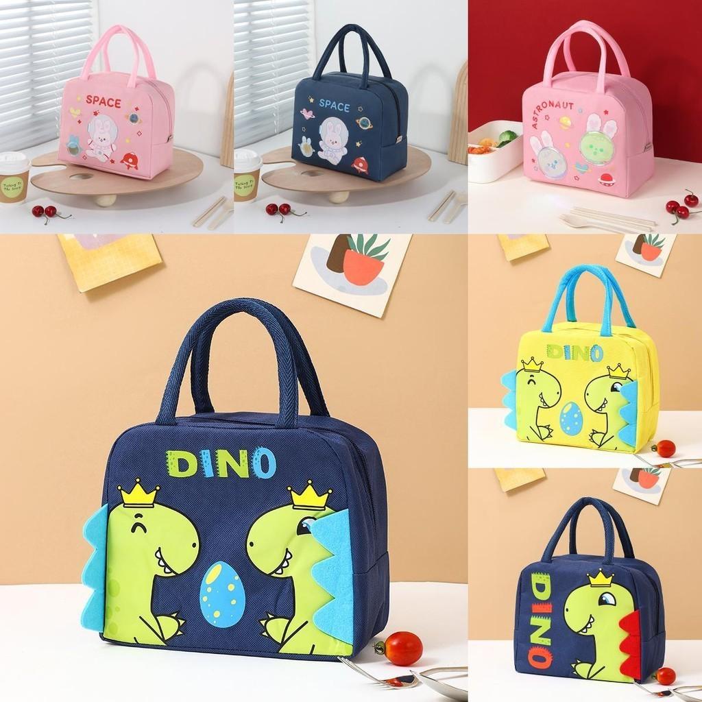 Lunch Bag Cartoon Oxford Cloth Aluminum Foil Insulated Bento Bag For School
