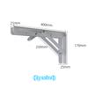 2pcs/set Brushed Stainless Steel 6-20 Inch Folding Angle Bracket Triangle Shelf Heavy Support Adjustable Wall Mounted Bench