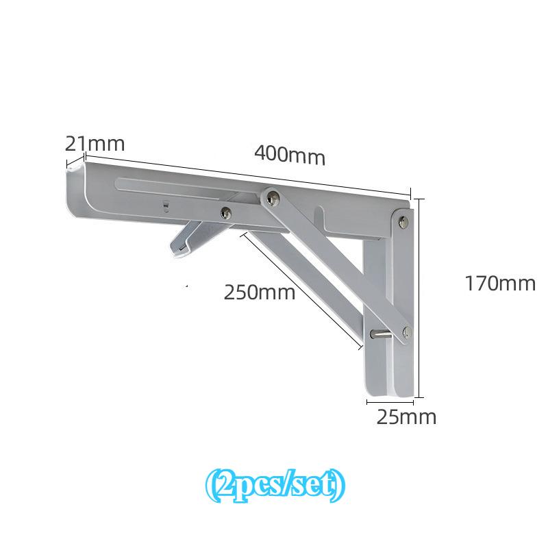2pcs/set Brushed Stainless Steel 6-20 Inch Folding Angle Bracket Triangle Shelf Heavy Support Adjustable Wall Mounted Bench