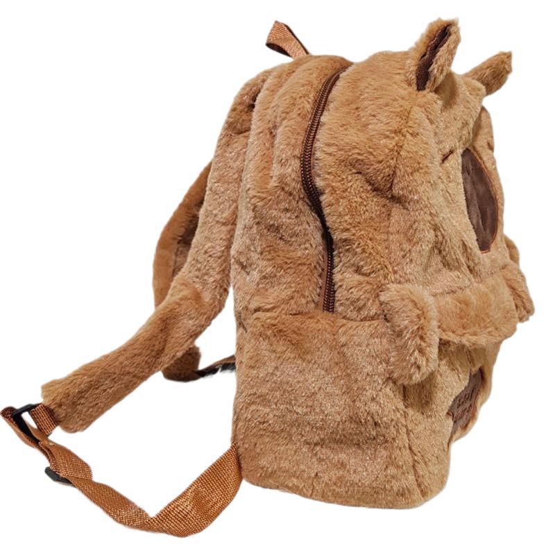 Cute Capybara Plush Doll Cartoon Backpack & Messenger Bag for Kids