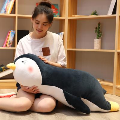 Soft Cute Lying Penguin Doll Aquarium Animal Plush Toy Cloth Doll Sleeping Long Throw Pillow