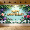 Party Backdrop Easy-to-hang Outdoor Photo Anniversary Elegant Celebration for Garden