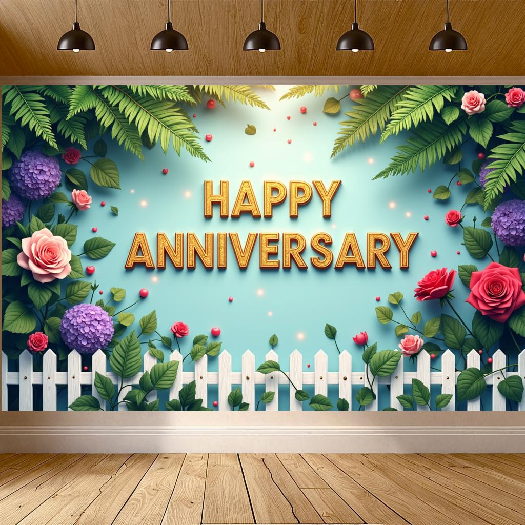 Party Backdrop Easy-to-hang Outdoor Photo Anniversary Elegant Celebration for Garden