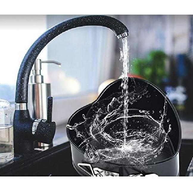 JMXC Set of 4 Mini Non-Stick Spring Pan, 4 Inch Heart Shaped Cake Pan, Sturdy Steel, Hand Wash