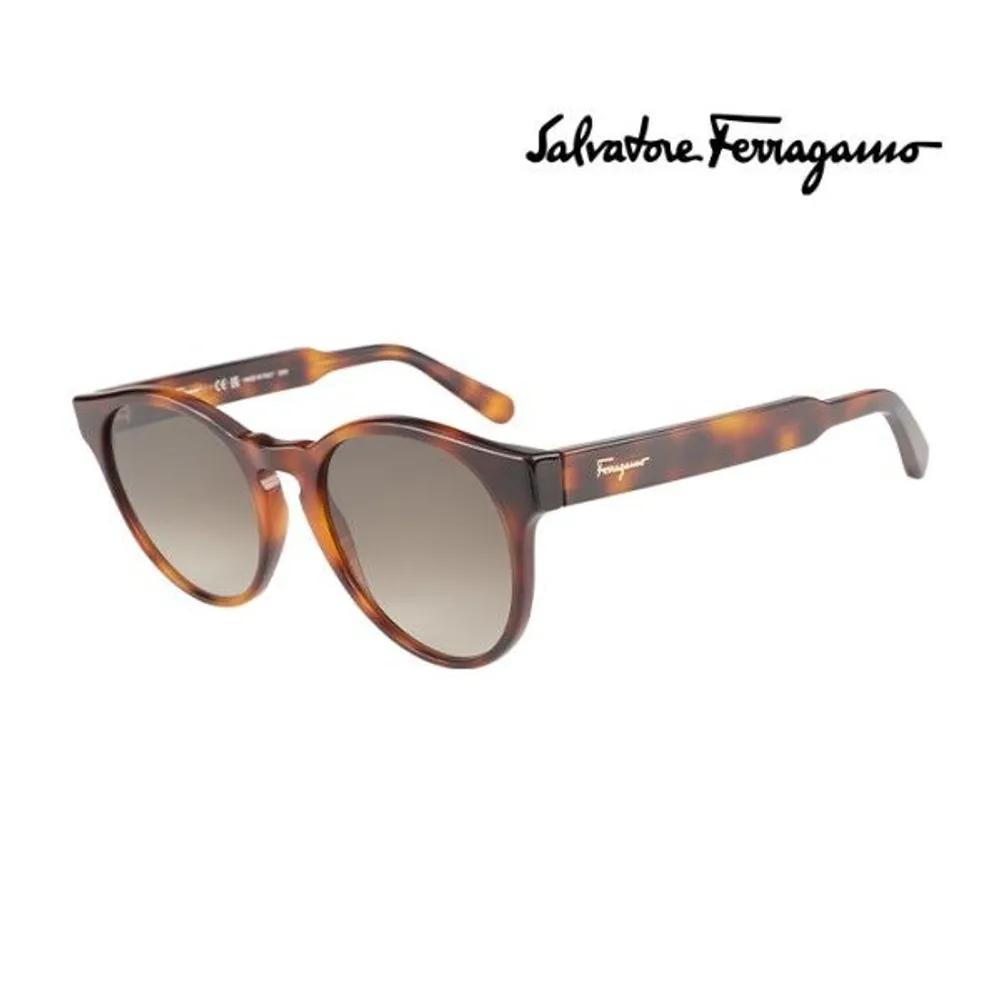 Salvatore Ferragamo Sunglasses SF1068S 240 Round Horn-rimmed UV Protection Women Men