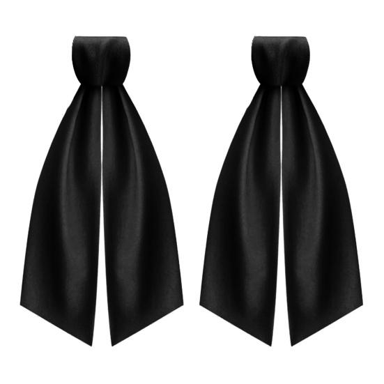 2 Pcs Wreath Sash for Front Door Blank Satin Wreath Sash Embroidery Monogram Plain Ribbon Accessories for Xmas Party Yard Doorway Wall Decor