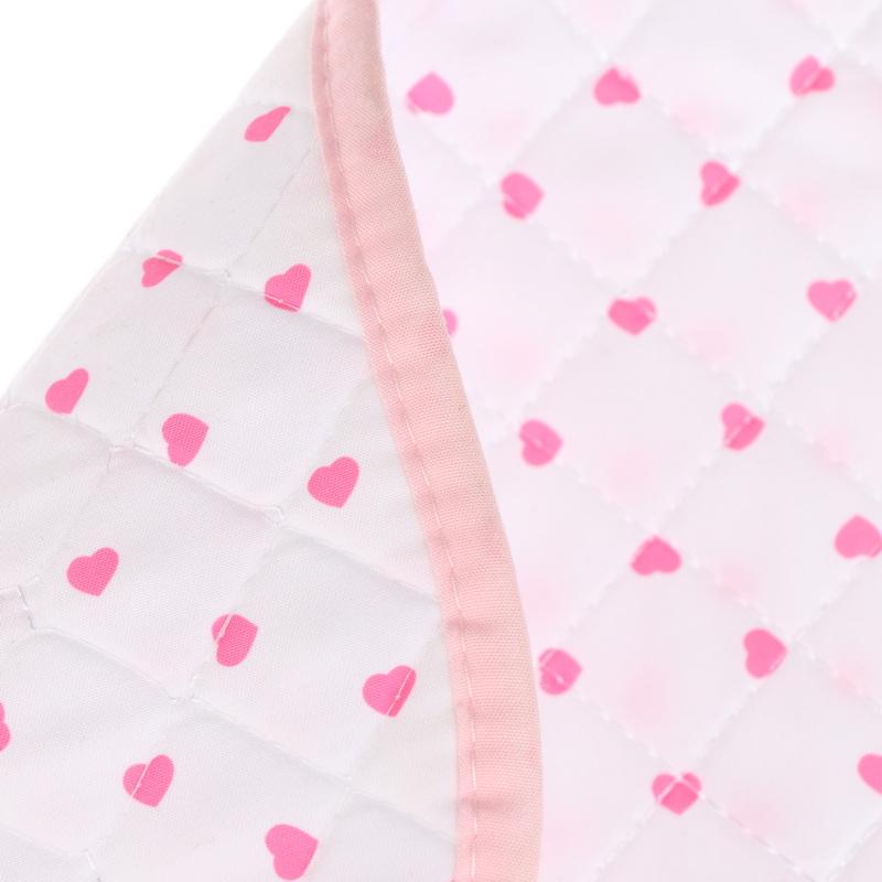 Ny Pink Love Quiltet Japansk Stil Gammel Bordskåner Dækkeserviet Ins Stil Skrivebord til Studerende Materiale Hjerteformet Bordskåner Sød