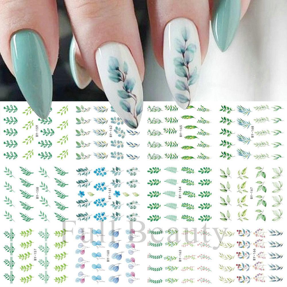 Nail Art Stickers Spring And Summer Series Small Fresh Natural Flowers And Grass Watermark Nail Stickers