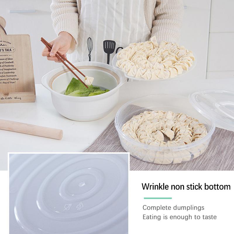 Kitchen Storage Box Refrigerator Organizer Transparent Food Containers Tray For Fruits Vegetables Meat Cake Pizza