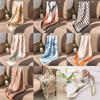 70cm Small Square Scarf Silk High-end Feeling Retro Chinese Style Printed Women's New Stylish Mother Thin