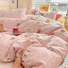 Fresh Simple Pure Cotton Duvet Cover Set, Available In Single, Three, or Four Pieces for Student Dormitories.