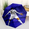 Ronaldo's Iconic Number Seven Automatic Umbrella Compact & Durable 8-Rib Design Foldable Design All-Season Umbrella for Travel Fashionable