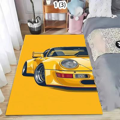 Racing Car Pattern Carpet for Man Cave Bedroom Living Room Home Sofa Decoration Washable Rug Kid Play Decor Floor Big Size Mat