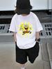 Lovable SpongeBob Short Sleeve T Shirt For Kids Summer Cute Cartoon Crewneck 3-14
