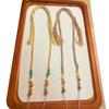 Handcrafted Retro Cotton Nanhong Amber Pendant Necklace