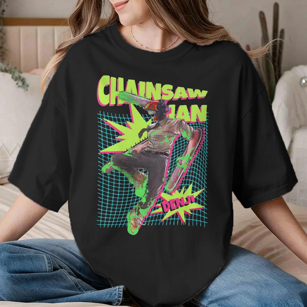 Unisex Unisex Chainsawunisexs Anime T Shirt Power 100 Cotton Clothing Funny Short Sleeve Crew Neck Tees Summer Tshirts