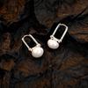 Pearl Ear Buckle Women'S Personality Retro Bead Earrings Design Sense Earrings