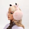Plush Foldable Earmuffs with Big Eyes - Velvet, Cold-Proof, and Warm for Winter
