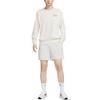 Nike Club Casual Comfortable Round Neck Versatile Sweatshirt Men Sweatshirt Off-White IB8234-901