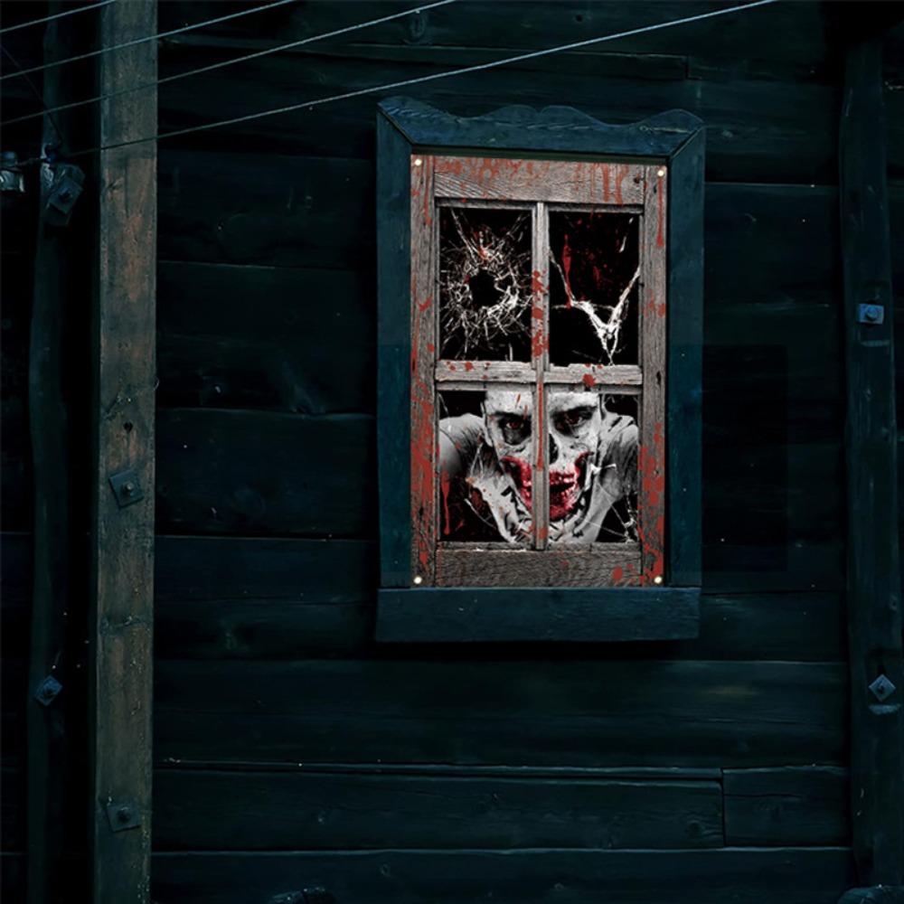 

Прочный занавес с изображением призрака на Хэллоуин, устойчивый к выцветанию, баннер, постер, оконное покрытие на тему Хэллоуина