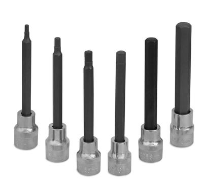 Tools Island TH518 Hex Bit Hex Bit Socket Long 3/8" (9.5mm) 9.5sq Set,