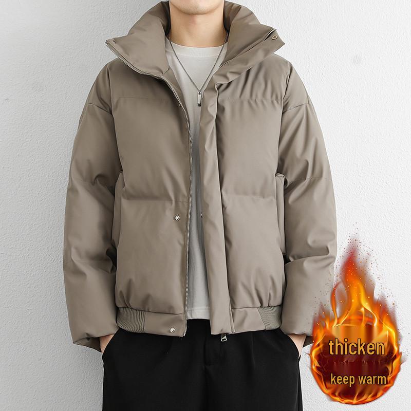 

Men s Trendy 2024 Autumn/Winter Thick Leather-Cotton Jacket 3XL хакі