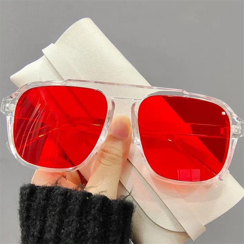 New Square Box Anti-Glare Sunglasses Fashionable Versatile Simple Street Shooting Trend Sunglasses Outdoor Sun Glasses