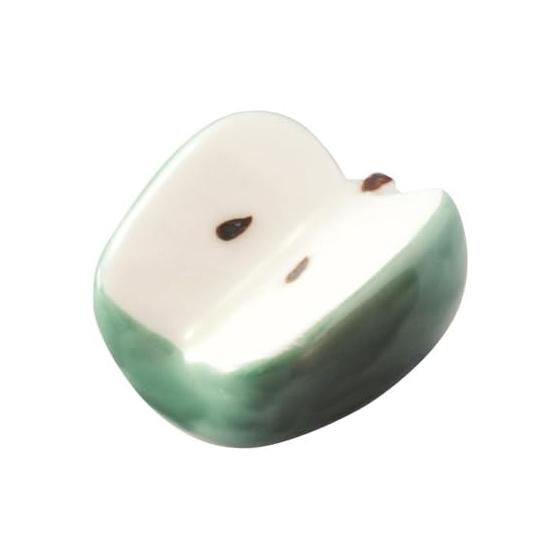 Arita Ware Chopstick Rest, Nishiki Apple, Green, Okukawa Pottery