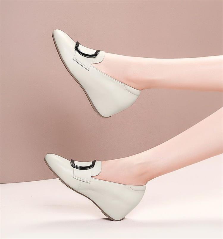 2025 høst nye innvendig høydeøkning enkeltsko dames sklisikre fritidssko morssko rund tå små skinnsko små arbeidssko