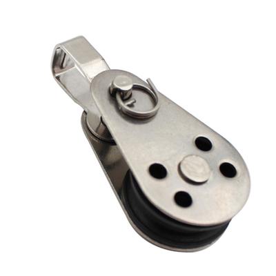 25mm Lifting Single Pulley Roller,304 Stainless Steel Single Wheel Pulley Lifting Rope Pulley Block for Kayaks