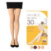 30 3 Sheer 3D Design Panty Reinforced Antibacterial and Deodorizing UV Absorption Fukusuke [Daily Satisfaction] Pantyhose, Denier, Pairs, Tights,