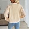 2025 Herbst und Winter Neuer Kontrastfarbiger High-End Strickjacken-Strickpullover für Damen