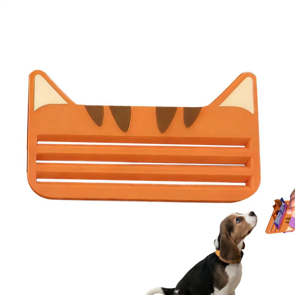 Cat Food Pouch Squeezer Tools Cat Food Bag Squeezer Dispenser Cats Liquid Wet Treat Dispenser Cat Design Squeezing Tool