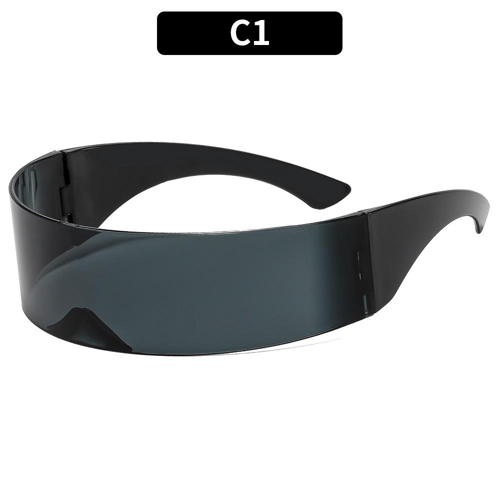 Halloween Technology Sense New Integrated Sunglasses Futuristic Sense Fashion Sunglasses Hip-Hop Glasses Nightclub Eye Mask