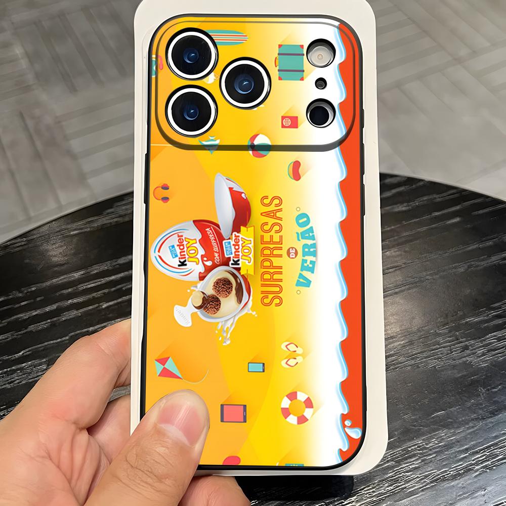 Trolly Egg K-KINDER JOY Surprise Phone Case For IPhone 17 Pro Max 16 15 14 Pro Max 13 11 X Xs Xr 8 7Plus Silicone Cover