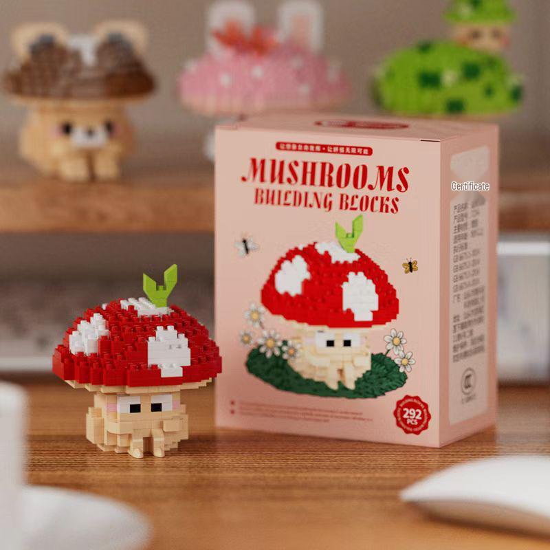 

Chaolechuang Игрушки-грибы - Развивающие строительные блоки, совместимые с Лего, для детских дней рождения