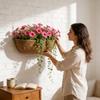 Modern Minimalist Plant Pot With Natural Coconut Coir Material For Home Gardening Decor