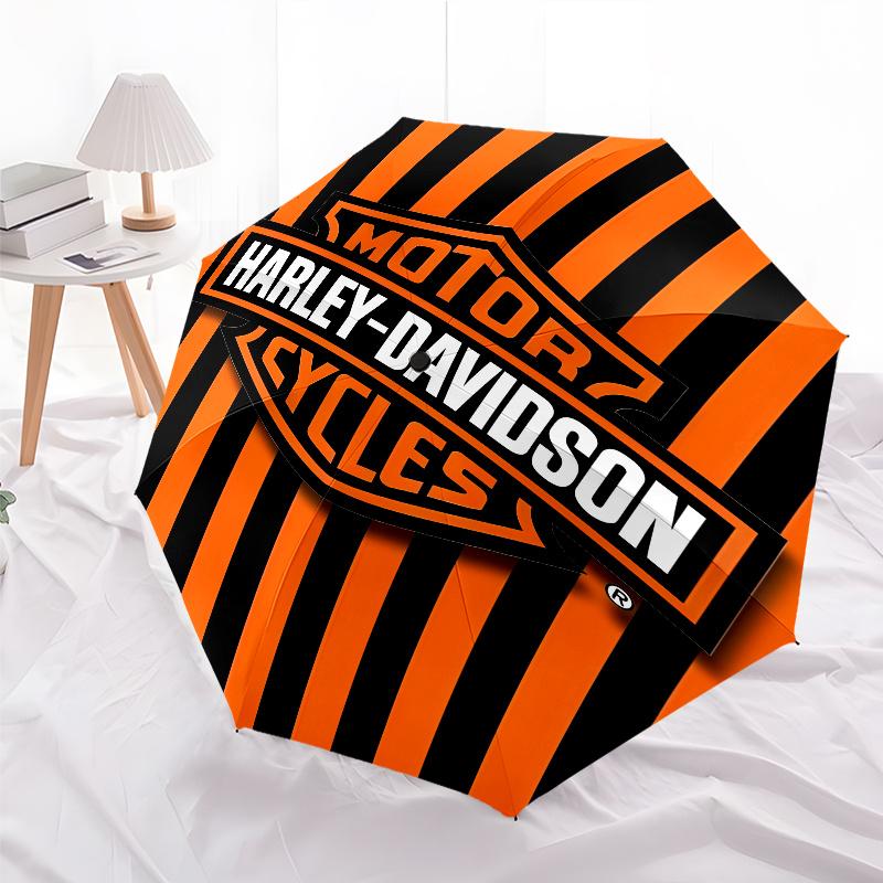 1pc Harley-Davidson Umbrella, Sun Protection, And UV Shielding. It Has Eight Sturdy Ribs for Outdoor Use And Perfect As a Holiday Gift