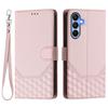 For Samsung Galaxy A16 5G/A16 4G Case Imprinted Honeycomb RFID Blocking Leather Phone Cover with Strap