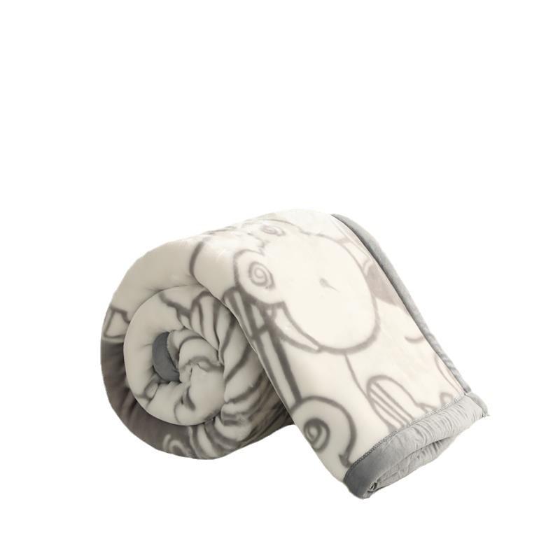 Pogrubiony koc Raschel - Super miękki dwuwarstwowy koc zimowy na prezent