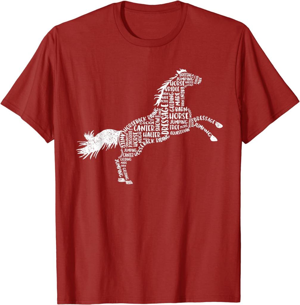 Horse Silhouette Horse Jumping Cute Animal Gift Unisex T-Shirt