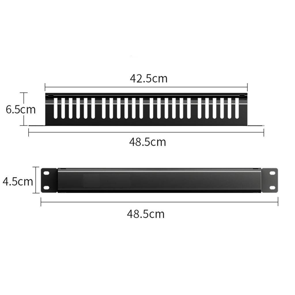 Industrial Strength 19" Data Center Cable Organizers 1U Rack 24 Division 48 Port Enterprise Networking Tool