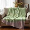 Mint Cute Mix Cartoon Sticker Cartoon Anime Print Flannel Blanket Soft Warm Throw for Kids Bedroom Sofa Christmas Office Car
