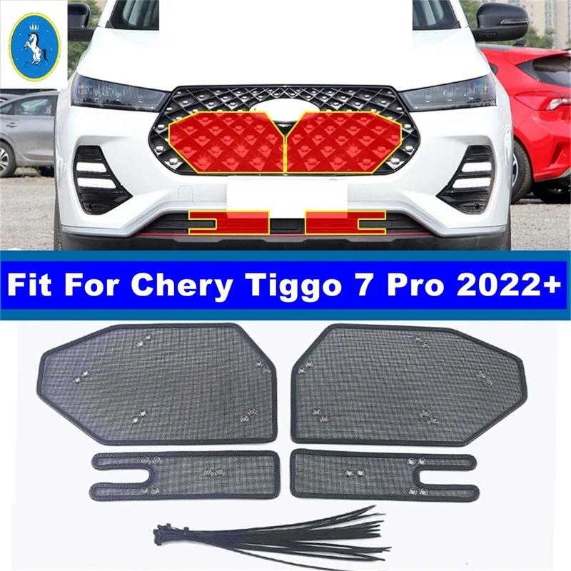 Auto ect Screening Mesh Front Grille ert Net Styling Protection Cover For Chery Tiggo 7 Pro Interior Accessories