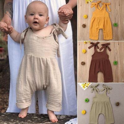 girls linen overalls