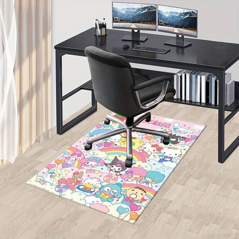 1pc Sanrio Melody Mermaid Printed Office Carpet Rectangle Rug Under The Table,Perfect Room Decor for Living Room, Bedroom, Kitchen, Non-slip Floor Mat